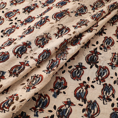 Hakoba Hand Block Ajrakh Print Natural Dyed Cotton Fabric 22