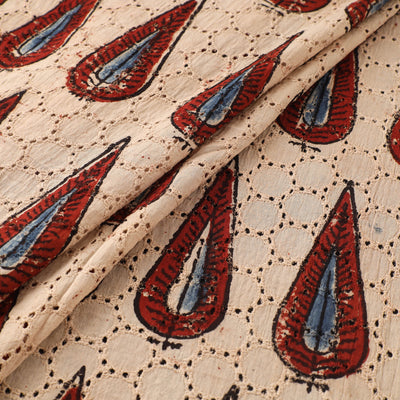 Hakoba Hand Block Ajrakh Print Natural Dyed Cotton Fabric 24