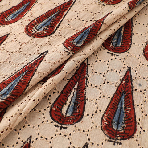 Hakoba Hand Block Ajrakh Print Natural Dyed Cotton Fabric 24
