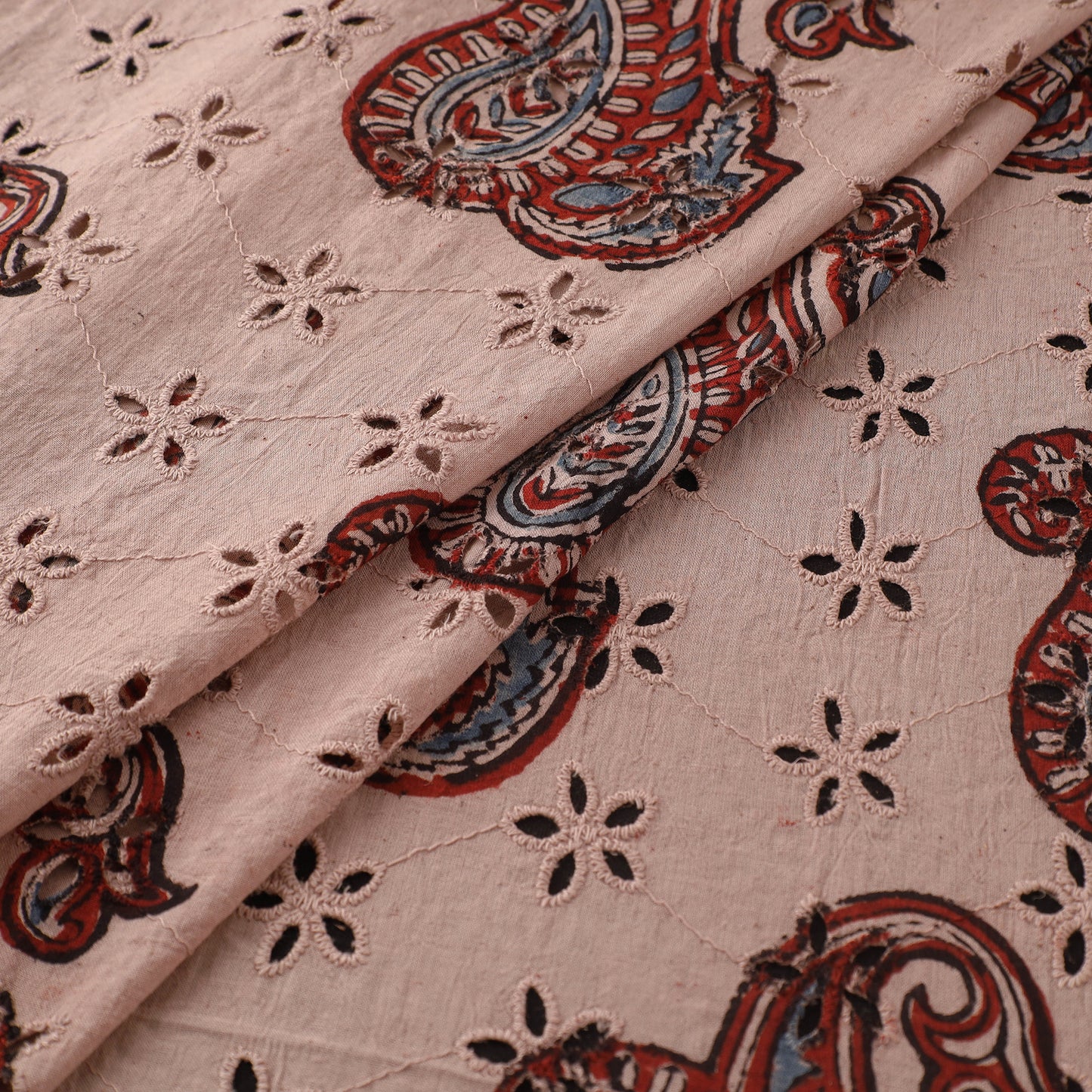 Hakoba Hand Block Ajrakh Print Natural Dyed Cotton Fabric 25