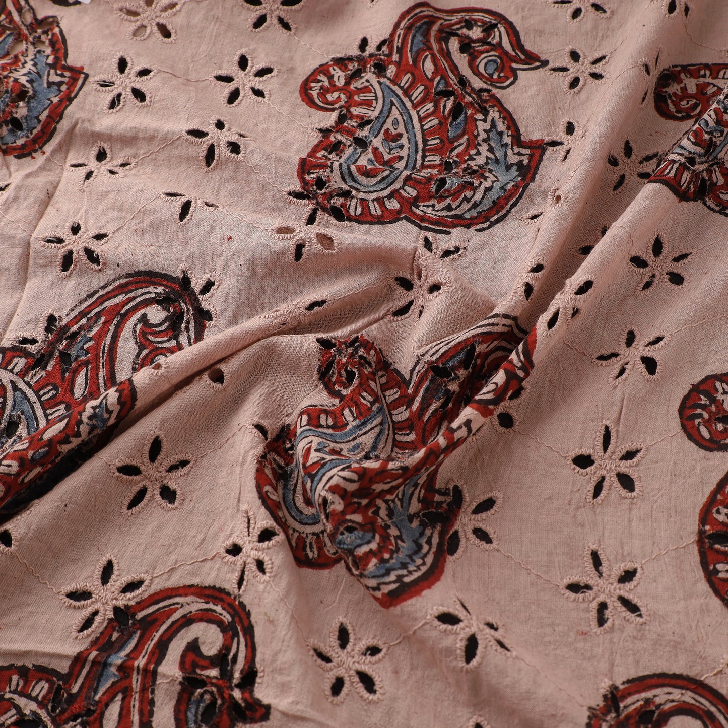 Hakoba Hand Block Ajrakh Print Natural Dyed Cotton Fabric 25