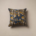 Kalamkari Hand Block Print Cushion Cover (16 x 16 in) 19
