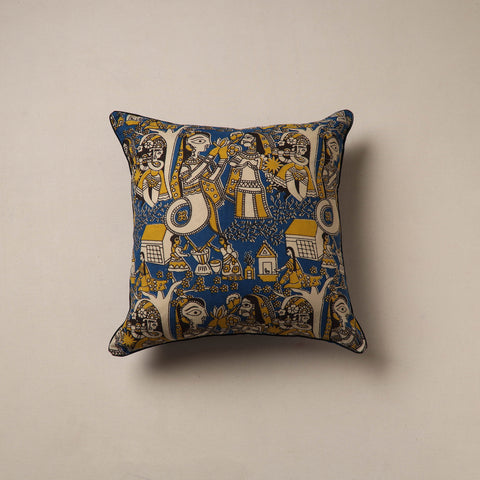 Kalamkari Hand Block Print Cushion Cover (16 x 16 in) 19