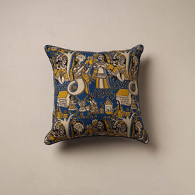 Kalamkari Hand Block Print Cushion Cover (16 x 16 in) 19