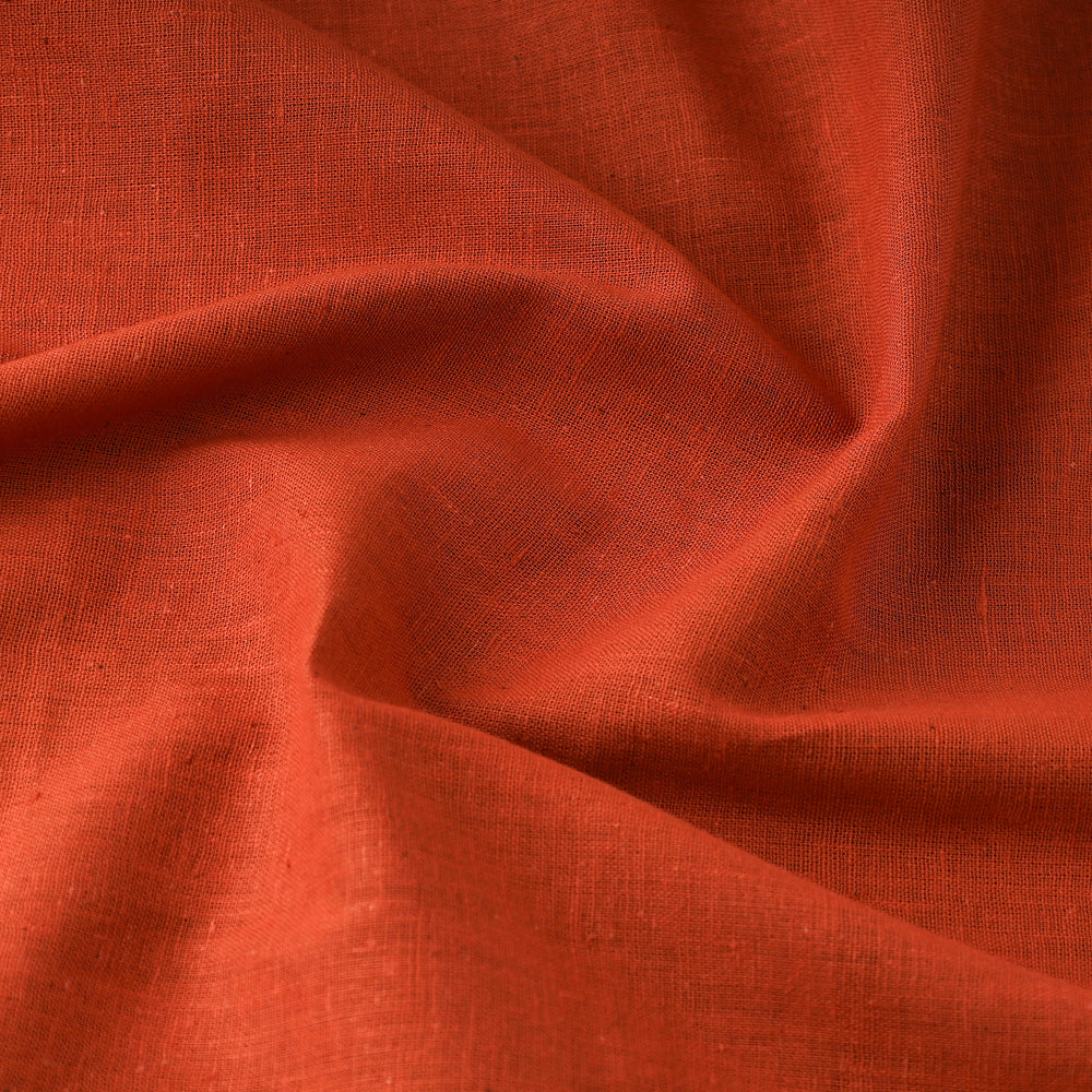 Orange - Handloom Organic Kala Cotton Fabric 09