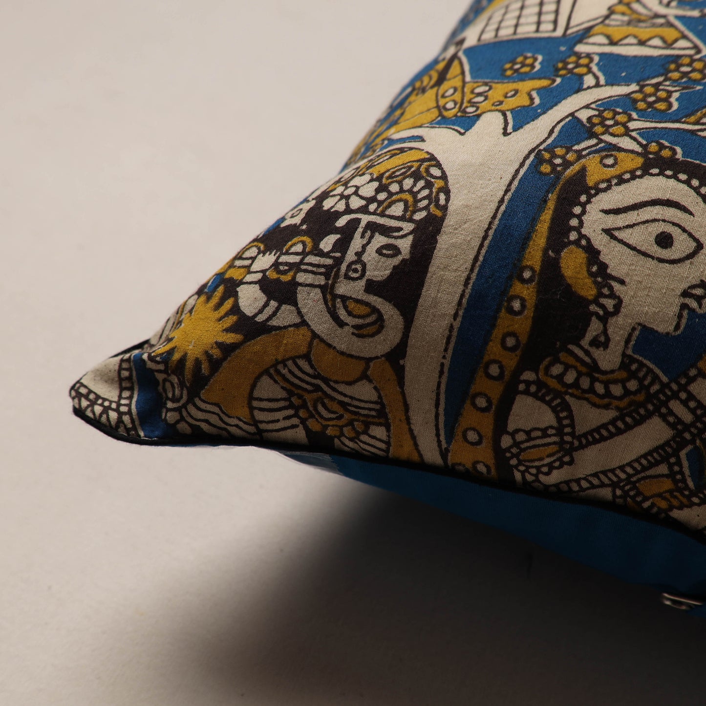 Kalamkari Hand Block Print Cushion Cover (16 x 16 in) 19