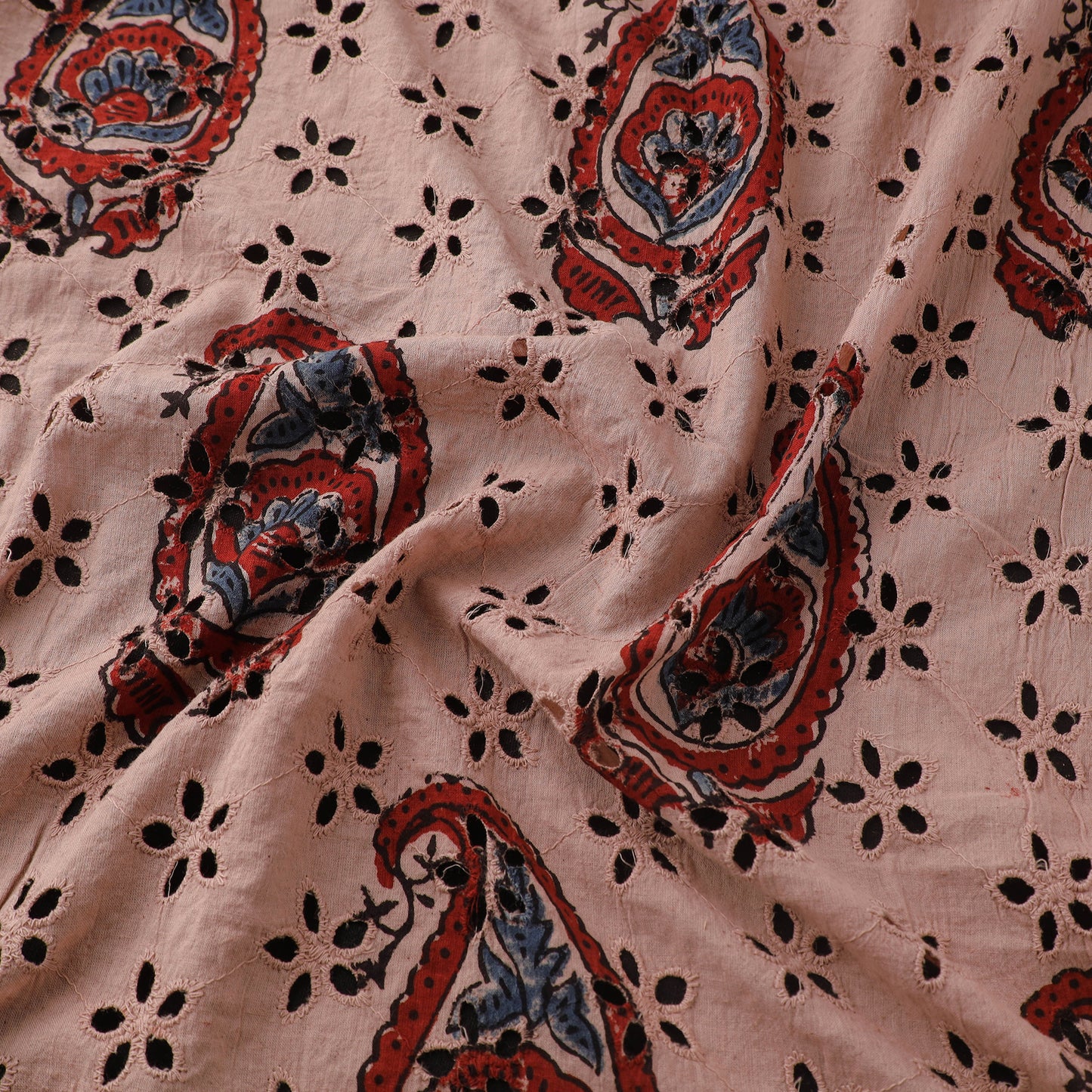 Hakoba Hand Block Ajrakh Print Natural Dyed Cotton Fabric 27