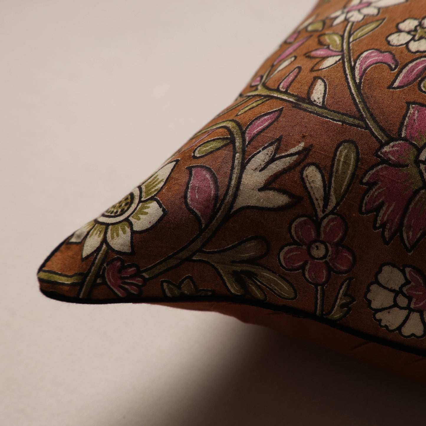 Kalamkari Hand Block Print Cushion Cover (16 x 16 in) 20