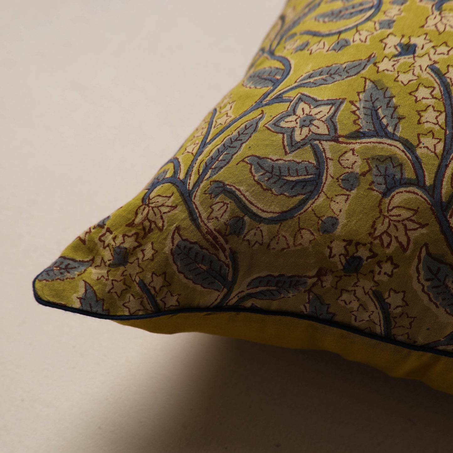 Kalamkari Hand Block Print Cushion Cover (16 x 16 in) 21
