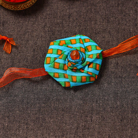  Twisted Rose - Handmade Blue Mango Rakhi 