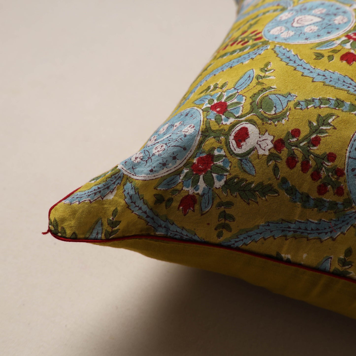 Sanganeri Hand Block Print Cushion Cover (16 x 16 in) 22