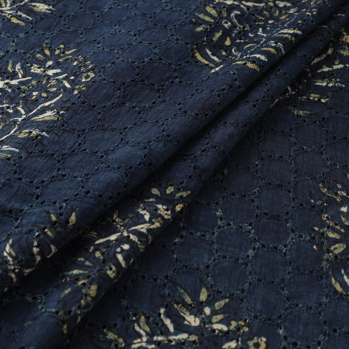Hakoba Hand Block Ajrakh Print Natural Dyed Cotton Fabric 31