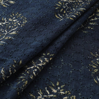 Hakoba Hand Block Ajrakh Print Natural Dyed Cotton Fabric 31