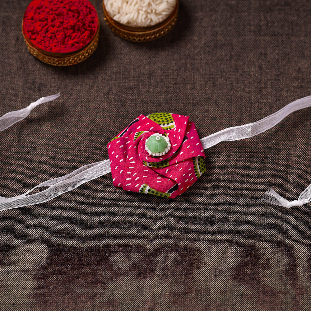 Twisted Rose - Handmade Blue Mango Rakhi