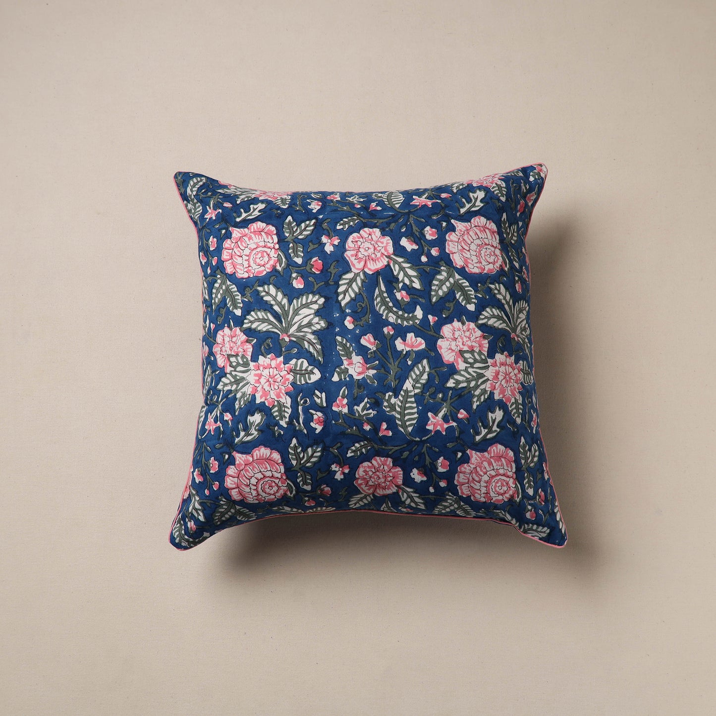 Sanganeri Hand Block Print Cushion Cover (16 x 16 in) 23