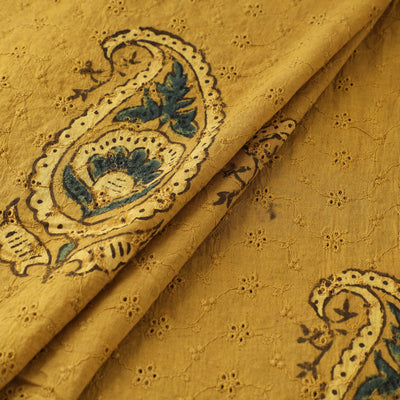 Hakoba Hand Block Ajrakh Print Natural Dyed Cotton Fabric 32