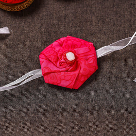  Twisted Rose - Handmade Blue Mango Rakhi 