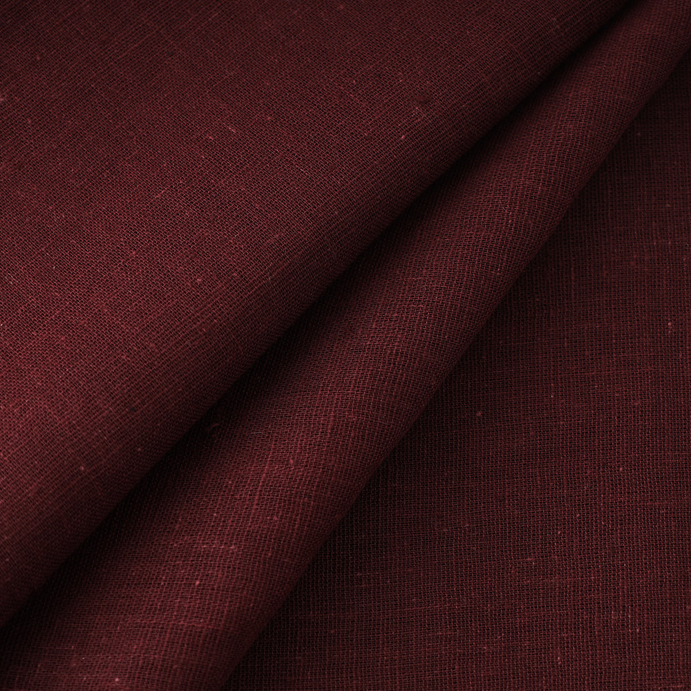 Maroon - Handloom Organic Kala Cotton Fabric 12