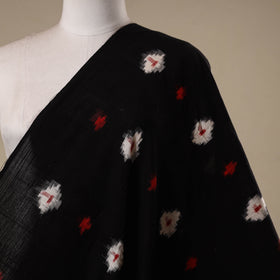 Black - Handloom Cotton Pochampally Double Ikat Fabric 05