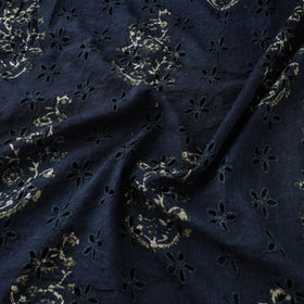 Hakoba Hand Block Ajrakh Print Natural Dyed Cotton Fabric 33