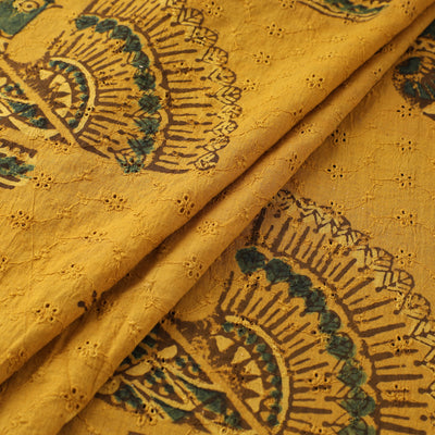 Hakoba Hand Block Ajrakh Print Natural Dyed Cotton Fabric 34