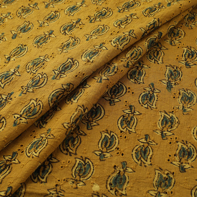 Hakoba Hand Block Ajrakh Print Natural Dyed Cotton Fabric 36