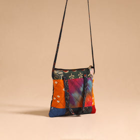 Multicolor - handmade quilted cotton patchwork sling bag 04