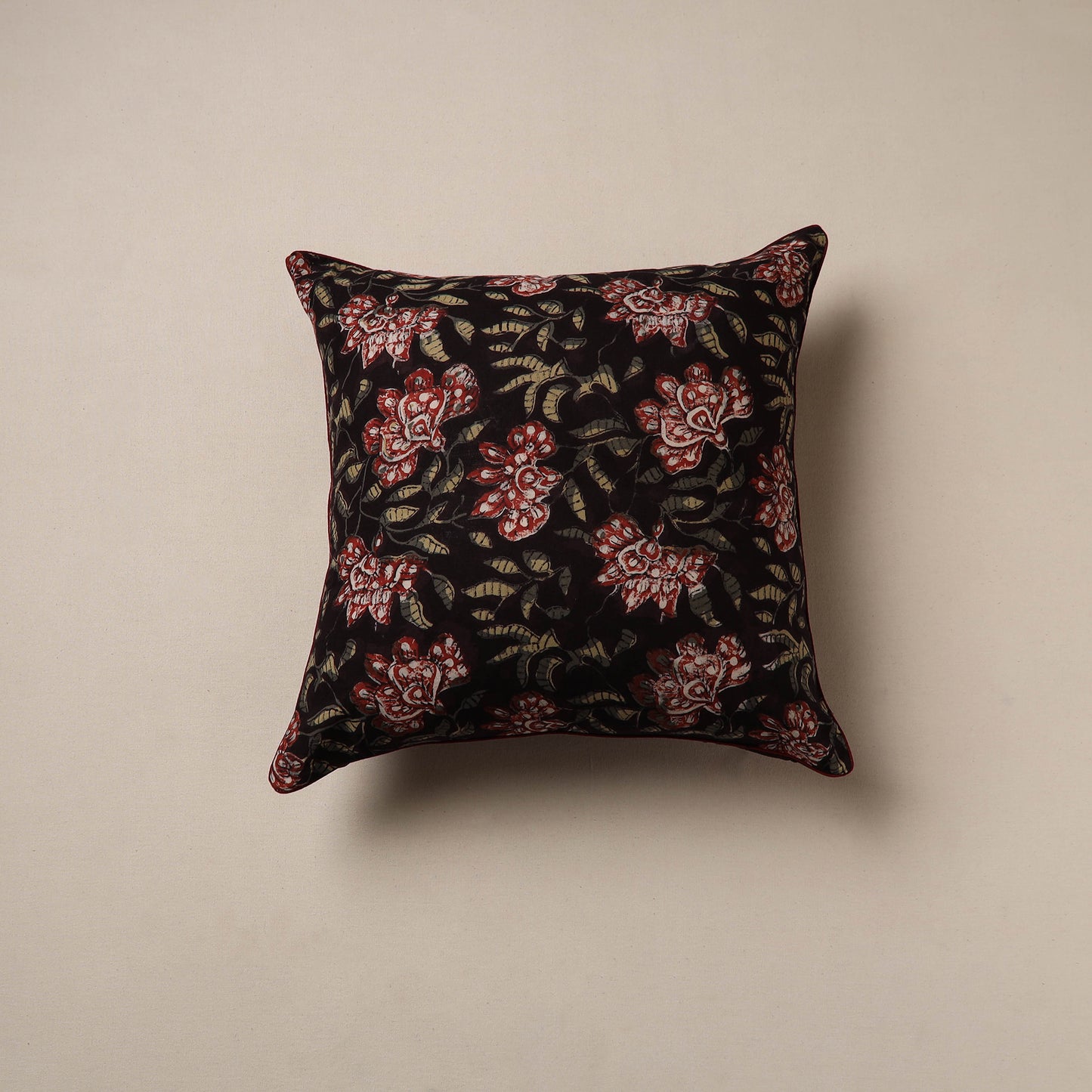 Bagru Hand Block Print Cushion Cover (16 x 16 in) 28