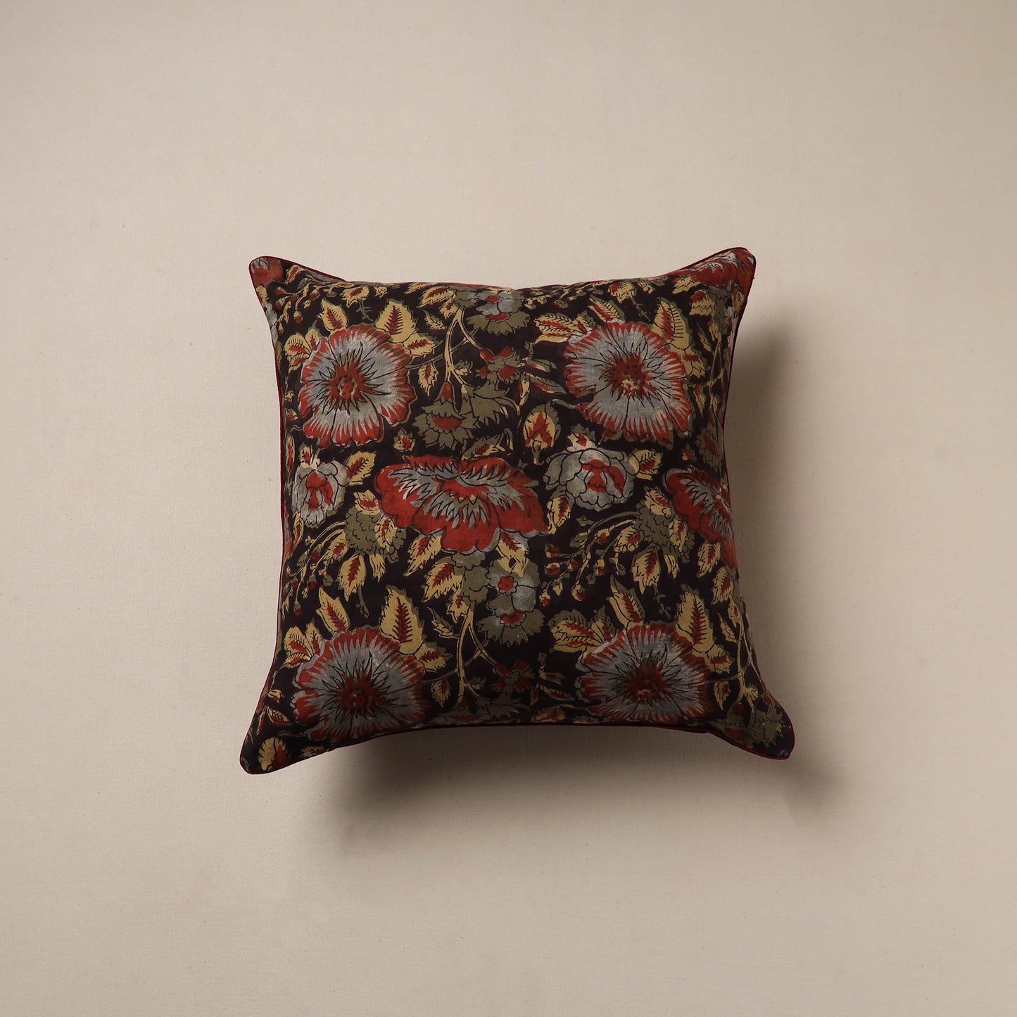 Bagru Hand Block Print Cushion Cover (16 x 16 in) 29