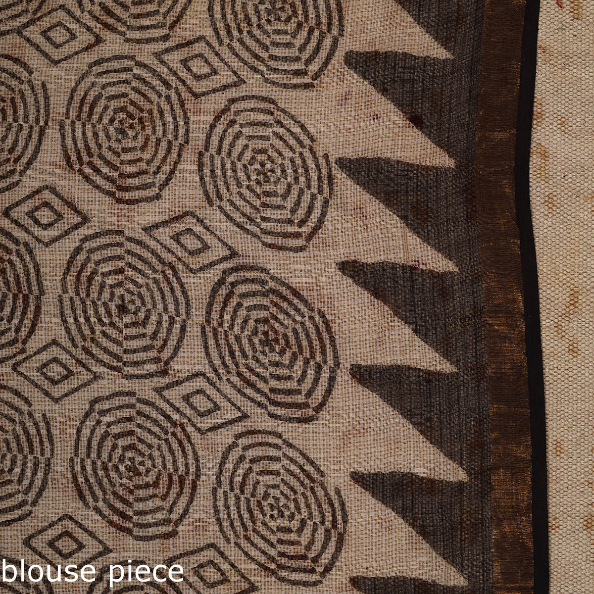 Buy Block Print Kota Doria Cotton Bagru Saree