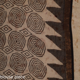 Buy Block Print Kota Doria Cotton Bagru Saree
