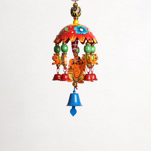 Banaras Handpainted Wooden & Terracotta Beads Decorative Jhumar Hanging 72