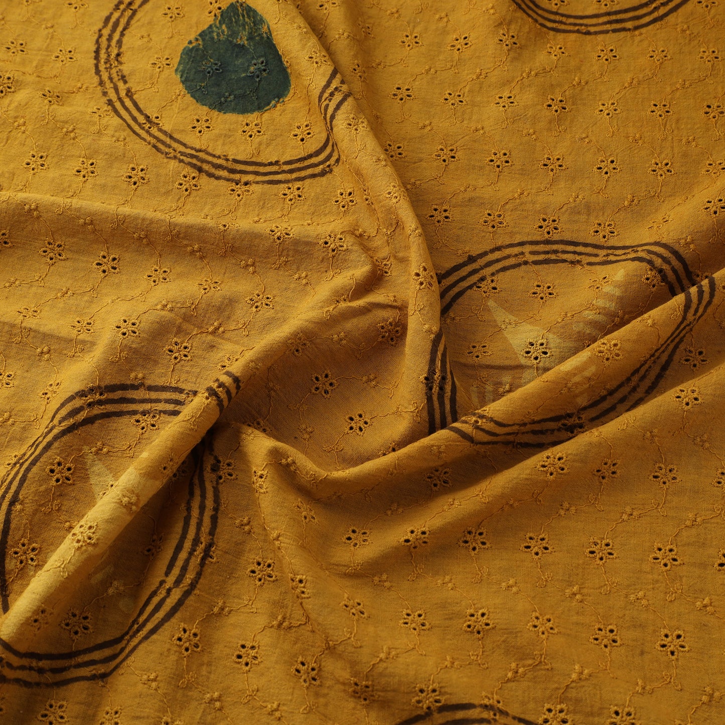 Hakoba Hand Block Ajrakh Print Natural Dyed Cotton Fabric 40