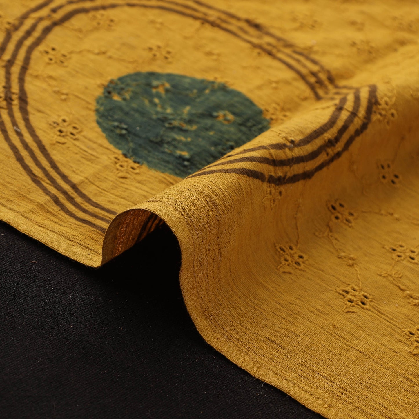Hakoba Hand Block Ajrakh Print Natural Dyed Cotton Fabric 40