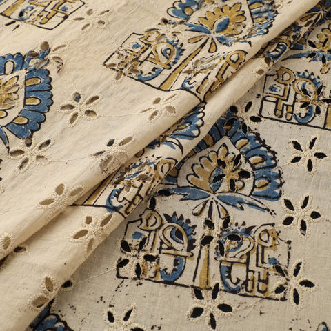 Hakoba Hand Block Ajrakh Print Natural Dyed Cotton Fabric 41