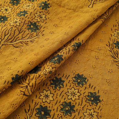 Hakoba Hand Block Ajrakh Print Natural Dyed Cotton Fabric 43