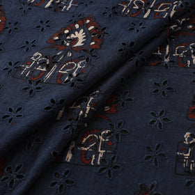 Hakoba Hand Block Ajrakh Print Natural Dyed Cotton Fabric 44