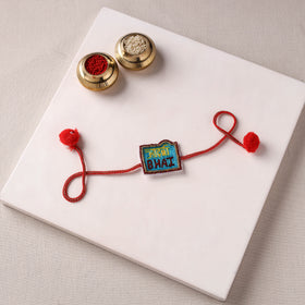 Sis - Reusable Handmade Thread & Beadwork Rakhi with Potli By Jugni 14