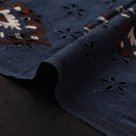 Hakoba Hand Block Ajrakh Print Natural Dyed Cotton Fabric 44
