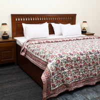 Multicolor - Sanganeri Reversible Double Soft Cotton Quilt/Blanket 21