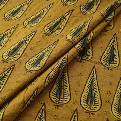 Hakoba Hand Block Ajrakh Print Natural Dyed Cotton Fabric 46