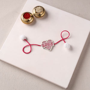 Big Sis - Reusable Handmade Thread & Beadwork Rakhi with Potli By Jugni 06