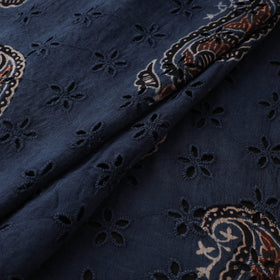 Hakoba Hand Block Ajrakh Print Natural Dyed Cotton Fabric 47