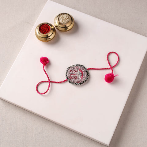 Sis - Reusable Handmade Thread & Beadwork Rakhi with Potli By Jugni 05