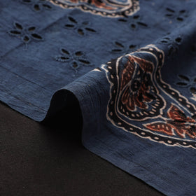 Hakoba Hand Block Ajrakh Print Natural Dyed Cotton Fabric 47