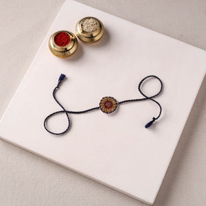 Flower - Reusable Handmade Thread & Beadwork Rakhi By Jugni 09
