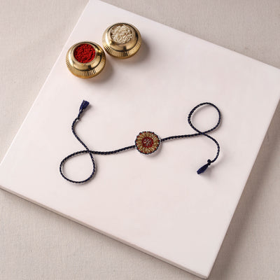 Flower - Reusable Handmade Thread & Beadwork Rakhi By Jugni 09