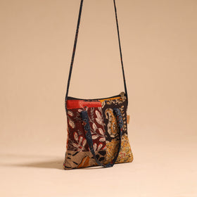 Multicolor - handmade quilted cotton patchwork sling bag 15