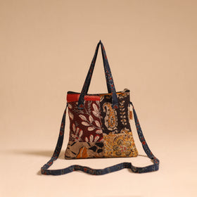 Multicolor - handmade quilted cotton patchwork sling bag 15