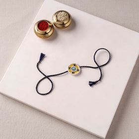 Flower - Reusable Handmade Thread & Beadwork Rakhi with Potli By Jugni 10
